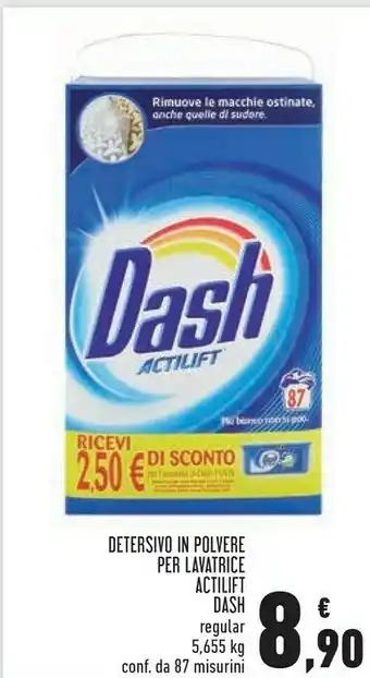 Conad Superstore Dash Detersivo In Polvere Per Lavatrice Actilift Regular offerta