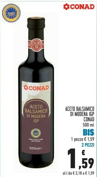 Conad Superstore Conad Aceto Balsamico Di Modena Igp offerta