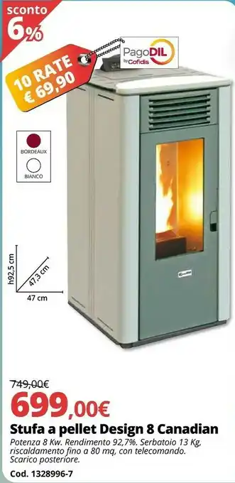 Brico Io Cofidis Stufa A Pellet Design 8 Canadian offerta