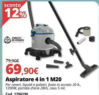 Brico Io Annovi Reverberi Aspiratore 4 In 1 M20 offerta