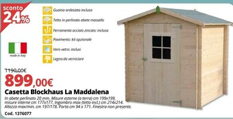 Brico Io Casetta Blockhaus La Maddalena offerta