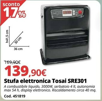 Brico Io Stufa Elettronica Tosai SRE301 offerta