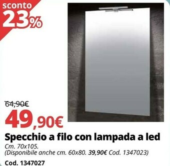 Brico Io Specchio A Filo Con Lampada A Led offerta