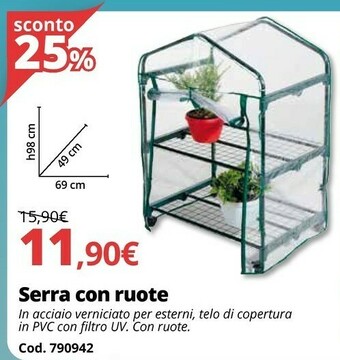 Brico Io Serra Con Ruote offerta