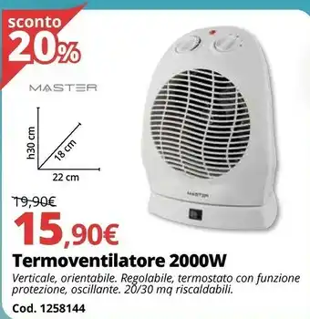 Brico Io Master Termoventilatore 2000W offerta