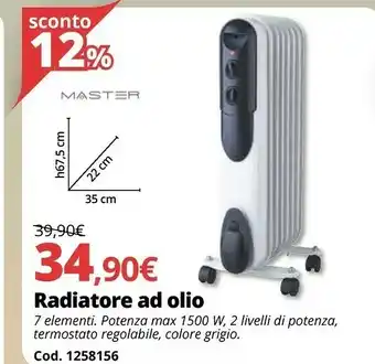 Master Radiatore Ad Olio