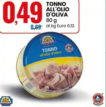 Eurospin Athena Tonno All'Olio d'Oliva 80g offerta