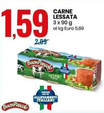 Eurospin Buon Pascolo Carne Lessata 3x90g offerta