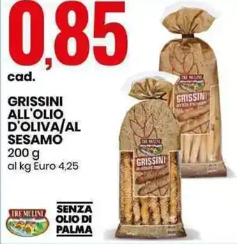 Eurospin Grissini All'Olio d'Oliva/Al Sesamo 200g offerta