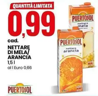 Eurospin Puertosol Nettare di Mela/Arancia 1,5l offerta
