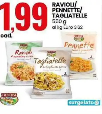Eurospin Ravioli/Pennette/Tagliatelle 550g offerta