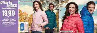 Eurospin Piumino Ultra Light Uomo/Donna 'Jack in a bag' offerta