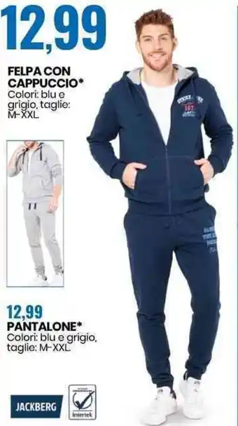 Eurospin Felpa con Cappuccio M-XXL offerta