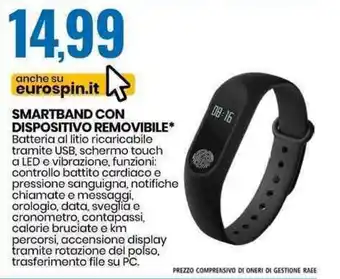 Eurospin Smartband con Dispositivo Removibile offerta