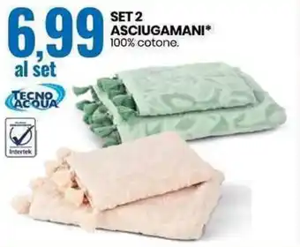 Eurospin Set 2 Asciugamani offerta