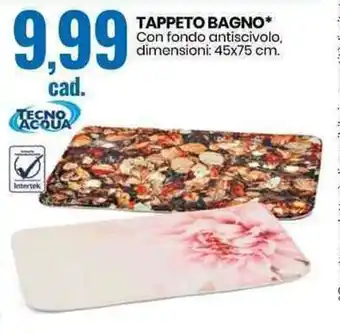 Eurospin Tappeto Bagno 45x75cm offerta