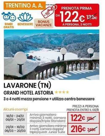 Eurospin Lavarone (TN) Grand Hotel Astoria offerta