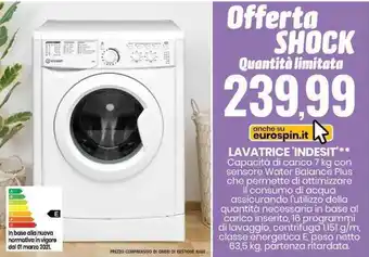 Eurospin 'Indesit' Lavatrice offerta
