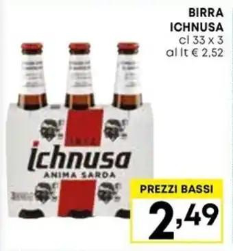 Kanguro BIRRA ICHNUSA cl 33 x 3 offerta