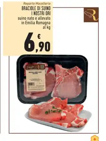 Conad BRACIOLE DI SUINO I NOSTRI ORI suino nato e allevato in Emilia Romagna offerta