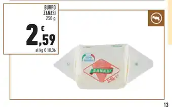 Conad BURRO ZANASI 250 g offerta