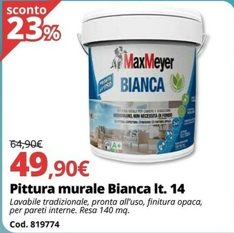 Brico Io Pittura Murale Bianca Lt. 14 offerta