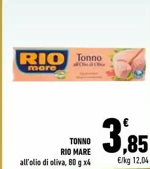 Conad Rio Mare Tonno All'Olio Di Oliva 320 G(ml) offerta