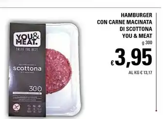 Basko You & meat Hamburger Con Carne Macinata Di Scottona 300 G offerta