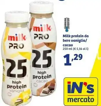 In'S Mercato Milk protein Bevanda Al Latte Cacao offerta