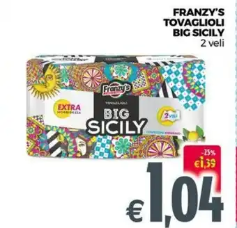 Franzy's FRANZY'S TOVAGLIOLI BIG SICILY 2 veli offerta