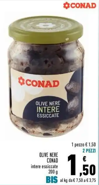 Conad Conad Olive Nere 200g offerta