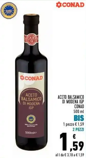 Conad Conad Aceto Balsamico di Modena IGP 500ml offerta