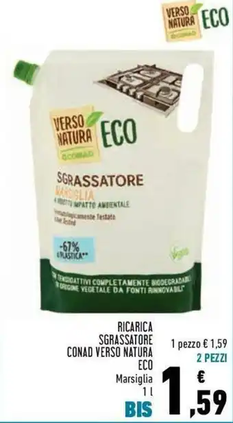 Conad Conad Verso Natura Eco Ricarica Sgrassatore 1l offerta