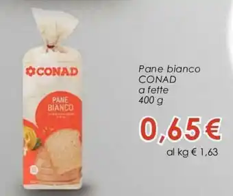 Conad Conad Pane bianco 400g offerta