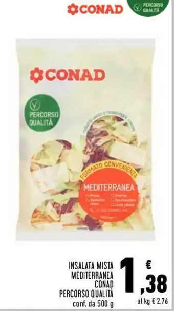 Conad Conad Insalata Mista Mediterranea Percorso Qualità 500g offerta