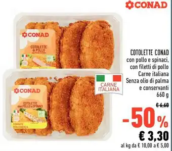 Conad Conad Cotolette 660g offerta