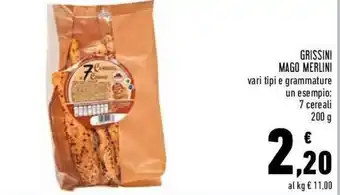 Conad Grissini Mago Merlini 200g offerta