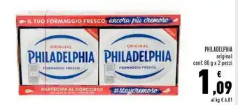 Conad Philadelphia Original 80g x 2 pezzi offerta