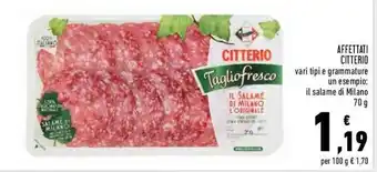 Conad Citterio Affettati 70g offerta