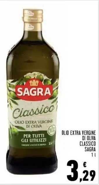 Conad Sagra Olio Extra Vergine di Oliva Classico 1l offerta