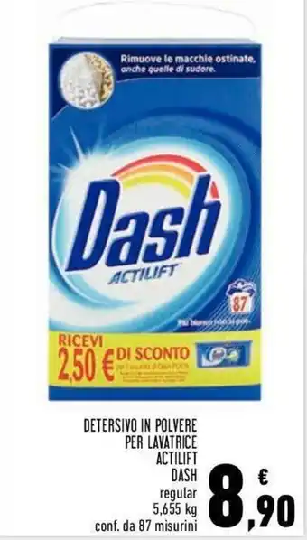 Conad Dash Detersivo in Polvere per Lavatrice Actilift 5,655kg offerta
