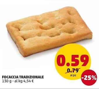 PENNY Focaccia Tradizionale 130g offerta
