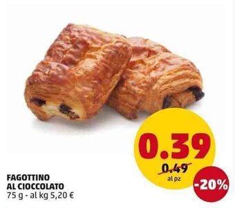 PENNY Fagottino Al Cioccolato 75g offerta