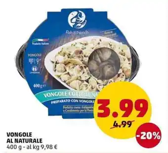 PENNY Vongole Al Naturale 400g offerta