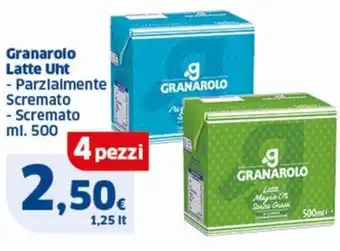 Sigma Granarolo Latte Uht - Parzialmente Scremato - Scremato ml. 500 offerta