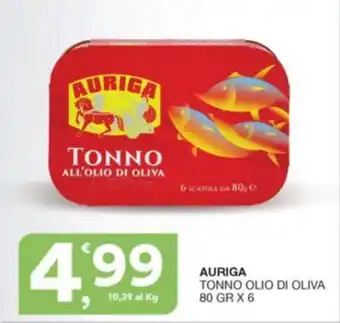 Quick Sisa AURIGA TONNO OLIO DI OLIVA 80 GR X 6 offerta