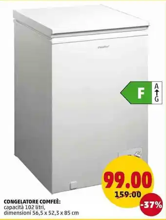 PENNY Confeè Congelatore 102 litri 56,5x52,3x85cm offerta