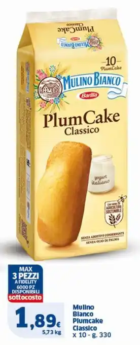 Sigma Mulino Blanco Plumcake Classico x 10- g. 330 offerta