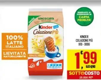 Despar KINDER COLAZIONE PIÙ X10-300g offerta