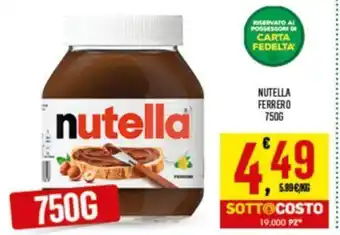 Despar NUTELLA FERRERO 750G offerta